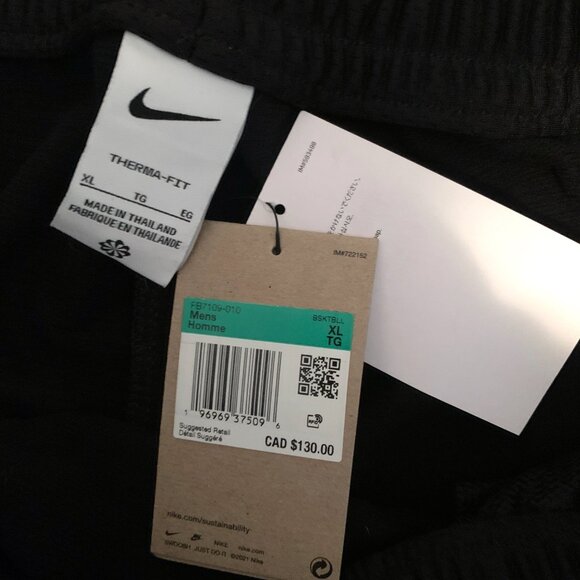 Nike Basketball Therma-Fit Cargo Snap Black Pants FB7109-010 - Picture 5 of 7